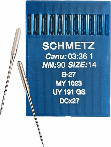 Изображение товара Набор игл для промышленной швейной машины Schmetz DCx27 90 Sch-10 (10шт, универсальные)