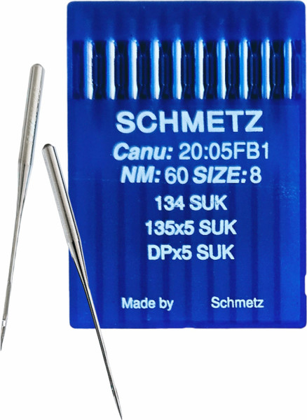 Изображение товара Набор игл для промышленной швейной машины Schmetz DPx5 60 SUK Sch-10 (10шт, для высокоэластичных тканей)