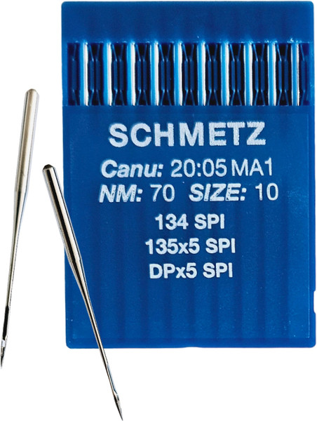Изображение товара Набор игл для промышленной швейной машины Schmetz DPx5 70 SPI Sch-10 (10шт, для шелка)