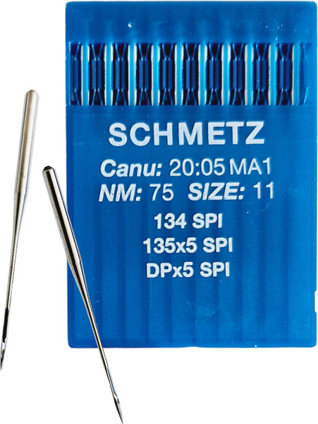 Изображение товара Набор игл для промышленной швейной машины Schmetz DPx5 75 SPI Sch-10 (10шт, для шелка)