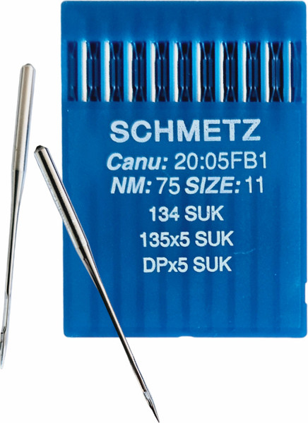 Изображение товара Набор игл для промышленной швейной машины Schmetz DPx5 75 SUK Sch-10 (10шт, для высокоэластичных тканей)