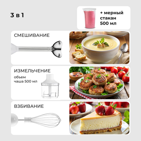 Изображение товара Блендер погружной Galaxy Line GL 2167 (белый)