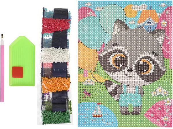 Изображение товара Набор алмазной вышивки MultiArt Енотик / AM17X23-113867