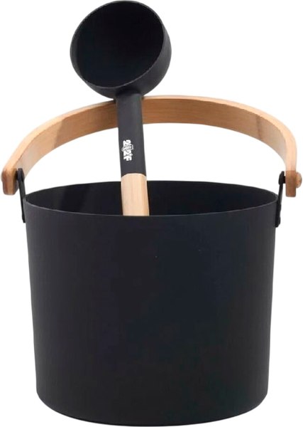 Изображение товара Набор для бани Doorwood Simple Black шайка 5л + черпак 42см / DW03265 (бамбук)