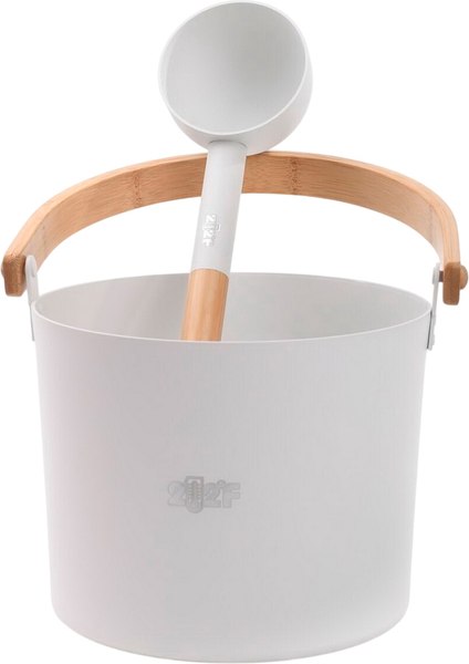 Изображение товара Набор для бани Doorwood Simple White шайка 5л + черпак 42см / DW03266 (бамбук)