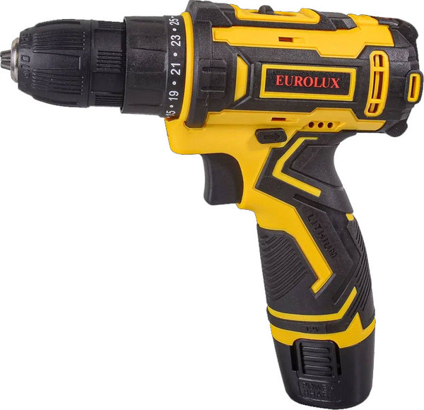 Изображение товара Аккумуляторная дрель-шуруповерт EUROLUX ДА-12/2-1Li ( 72/14/68)