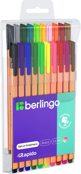 Изображение товара Набор капиллярных ручек Berlingo Rapido / CK_40020 (20цв)