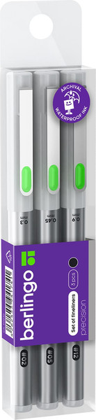 Изображение товара Набор капиллярных ручек Berlingo Precision / CK_50232 (3шт)