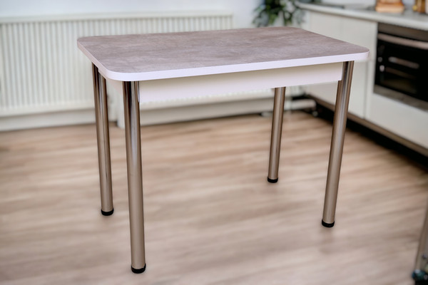 Изображение товара Обеденный стол СВД Юнио 80x60 / 019.П16.Х (бетон/хром)