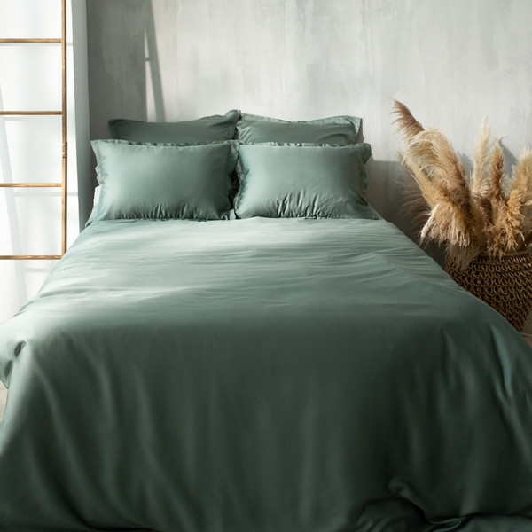 Изображение товара Пододеяльник Sima-Land Home Tencel 200x220 / 10285274 (оливковый)