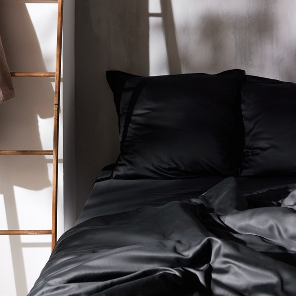 Изображение товара Пододеяльник Sima-Land Home Tencel 180x220 / 10285374 (черный)