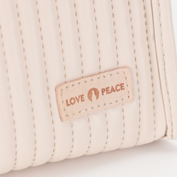 Изображение товара Косметичка Kristaller Love Peace Rectangular стеганая / 25010 (пастельно-розовый)