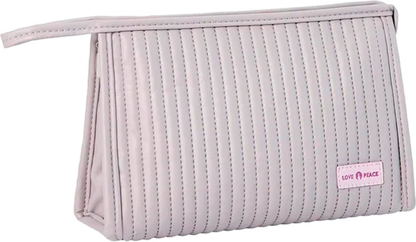 Изображение товара Косметичка Kristaller Love Peace Rectangular стеганая / 25011 (пастельно-серый)