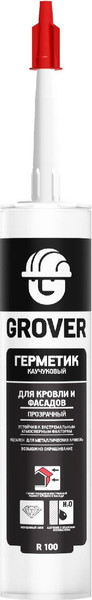 Изображение товара Герметик каучуковый Grover Для кровли и фасадов R 100 (300мл)