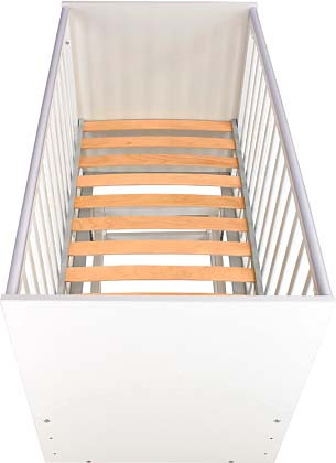 Изображение товара Детская кроватка Polini Kids Simple 342 с маятником / 0003168-16 (белый/серый)