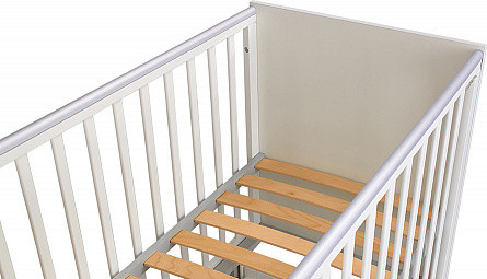 Изображение товара Детская кроватка Polini Kids Simple 342 с маятником / 0003168-16 (белый/серый)