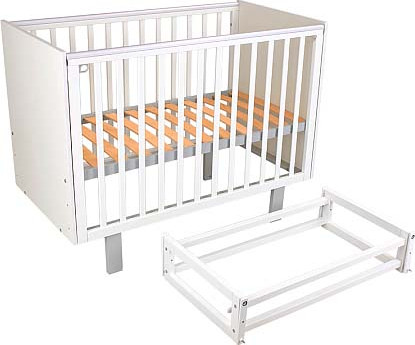 Изображение товара Детская кроватка Polini Kids Simple 342 с маятником / 0003168-16 (белый/серый)