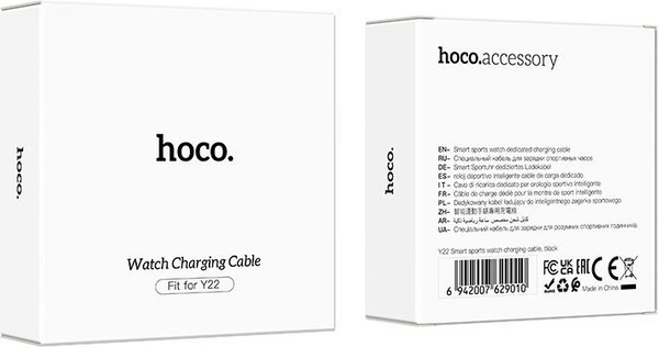 Изображение товара Зарядный кабель Hoco Y22 для смарт-часов (черный)