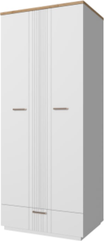 Изображение товара Шкаф Anrex Mateo 2DG1S (белый/дуб наварра)