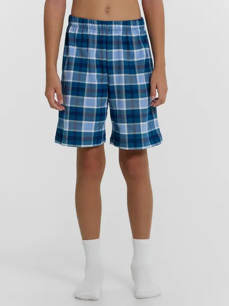 Изображение товара Пижама детская Mark Formelle 563322-1 (р.98-52, сине-бирюзовый/сине-бирюзовая клетка)