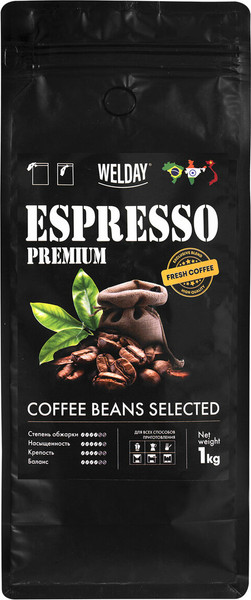 Изображение товара Кофе в зернах Welday Espresso Premium (1кг)