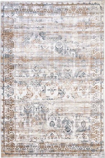 Изображение товара Ковер Radjab Carpet Бьянка Прямоугольник D008A / 7561RK-B (2.4x3.4, Cream Shirink/Blue Fdy)
