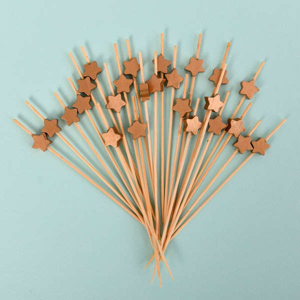 Изображение товара Набор шпажек для канапе Мультидом Космос VL80-591 (24шт, золото)