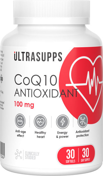 Изображение товара Коэнзим Ultrasupps Q10 Антиоксидант 100мг (30 капсул)