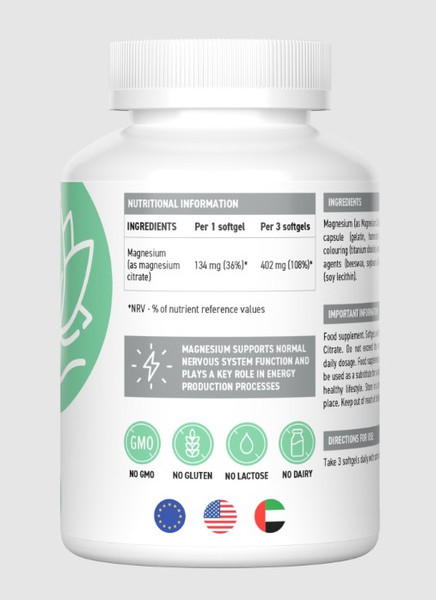 Изображение товара Минерал Ultrasupps Магний цитрат (90 капсул)