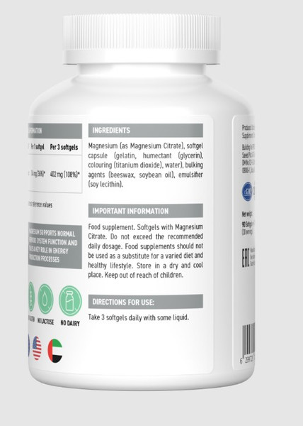 Изображение товара Минерал Ultrasupps Магний цитрат (90 капсул)