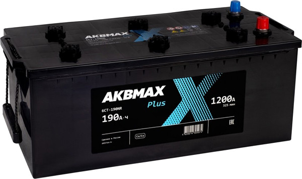 Изображение товара Автомобильный аккумулятор AKBMAX R Plus 190 euro L8 (190 А/ч)