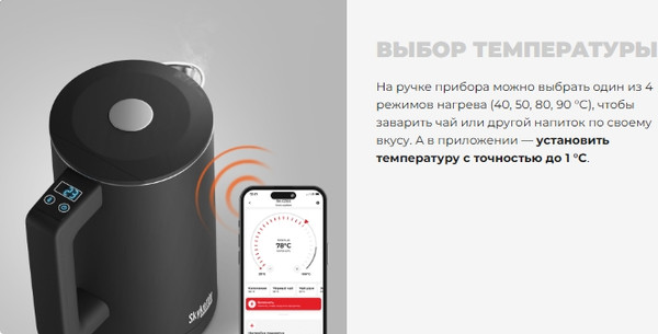 Изображение товара Электрочайник Redmond SkyKettle KM231S (черный)