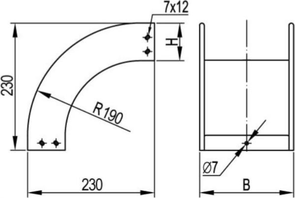 Изображение товара Угол для кабельного лотка DKC 36824K