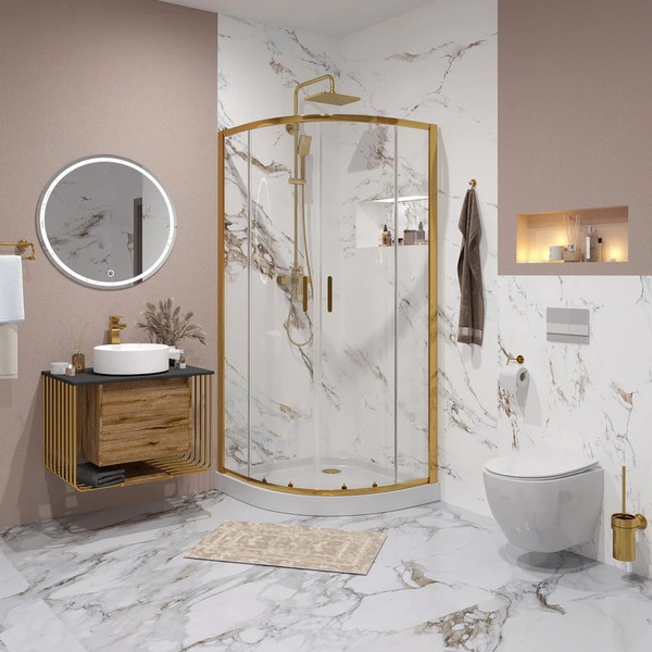 Изображение товара Душевой уголок Niagara NG-6407-08 100x100x195 (золото)