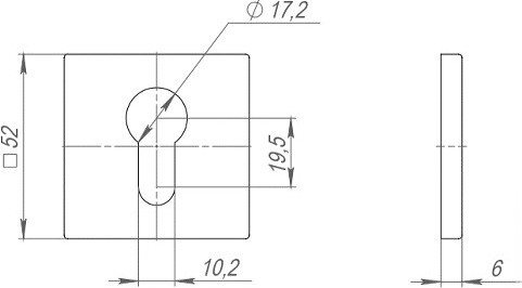 Изображение товара Накладка на цилиндр Rucetti RAP KH SLIM-S BL (черный)