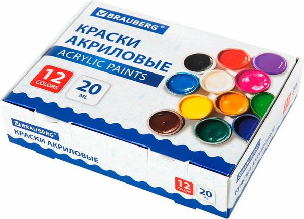 Изображение товара Акриловые краски Brauberg 192564 (12цв)