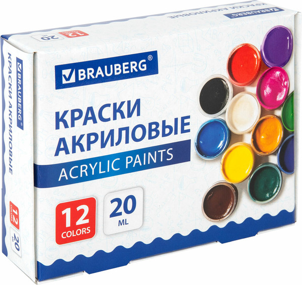 Изображение товара Акриловые краски Brauberg 192564 (12цв)