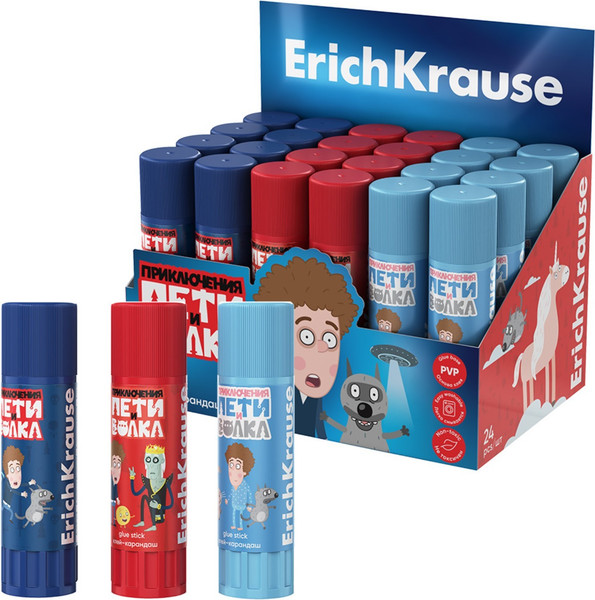 Изображение товара Клей-карандаш Erich Krause EasyStick Приключения Пети и Волка / 60501