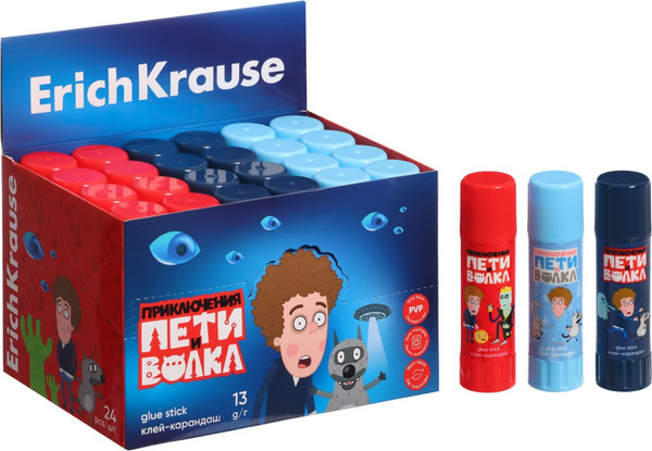 Изображение товара Клей-карандаш Erich Krause EasyStick Приключения Пети и Волка / 60501