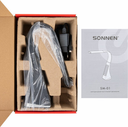 Изображение товара Настольная лампа Sonnen SM-01B / 238232 (черный)
