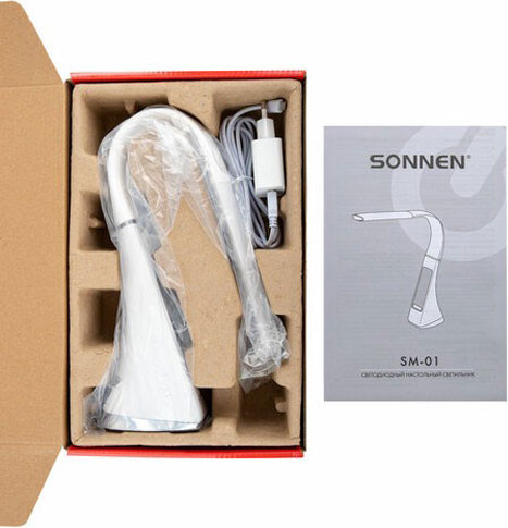 Изображение товара Настольная лампа Sonnen SM-01W / 238233 (белый)