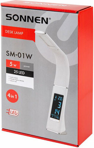 Изображение товара Настольная лампа Sonnen SM-01W / 238233 (белый)