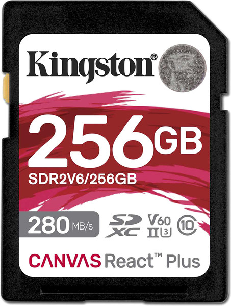 Изображение товара Карта памяти Kingston Canvas React Plus SDXC UHS-II 256GB (SDR2V6/256GB)