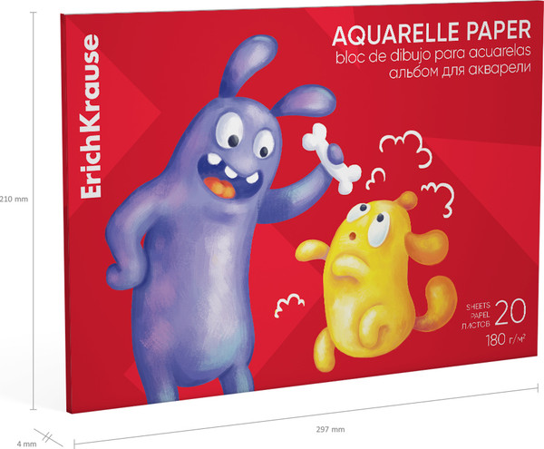 Изображение товара Альбом для рисования Erich Krause Jolly Friends для акварели / 61514