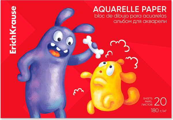 Изображение товара Альбом для рисования Erich Krause Jolly Friends для акварели / 61514