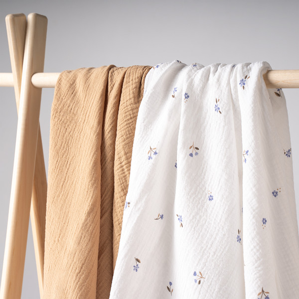 Изображение товара Набор пеленок детских Perina КМП.2-10-1.20x2.5 (2шт, лето голубое/охра)