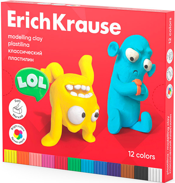 Изображение товара Пластилин Erich Krause Jolly Friends / 61347 (12цв)