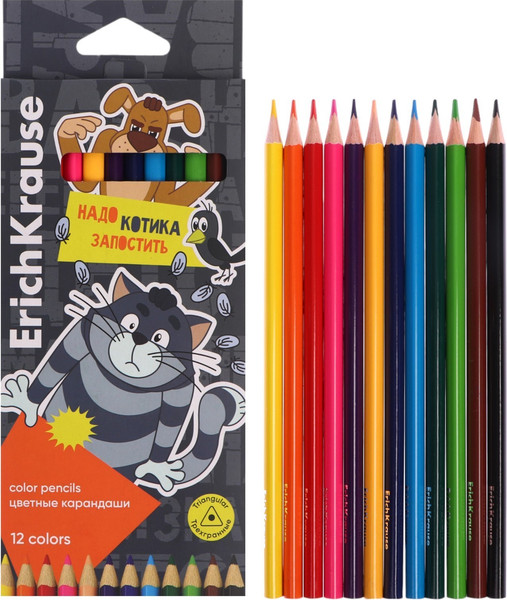 Изображение товара Набор цветных карандашей Erich Krause Простоквашино / 61063 (12цв)