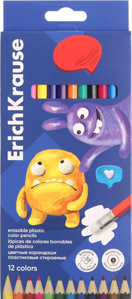 Изображение товара Набор цветных карандашей Erich Krause Jolly Friends / 61801 (12цв)
