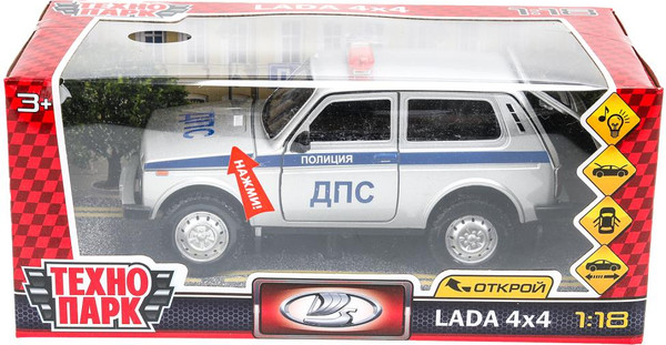 Изображение товара Масштабная модель автомобиля Технопарк Lada 4x4 Полиция / FY2408P